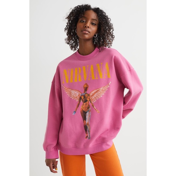 Hu0026M | Tops | Nwot Nirvana Oversized Sweatshirt | Poshmark